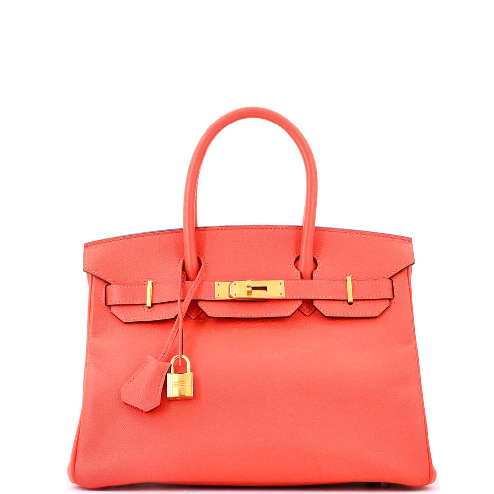 Hermes Birkin 30 Red Epsom with Gold Hardware